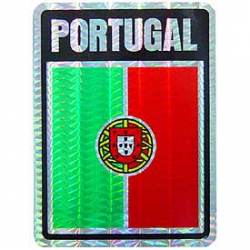 Portugal Flag - Prismatic Rectangle Sticker