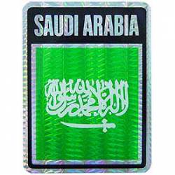 Saudi Arabia Flag - Prismatic Rectangle Sticker