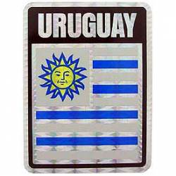 Uruguay Flag - Prismatic Rectangle Sticker