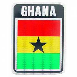 Ghana Flag - Prismatic Rectangle Sticker
