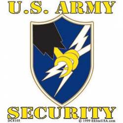 United States Army Security - Clear Window Decal