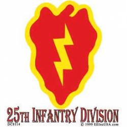 United States Army 25th Infantry Division - Clear Inside Window Decal