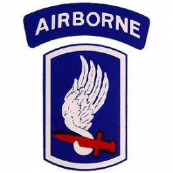 United States Army 173rd Airborne Division - Clear Window Decal