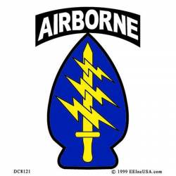 United States Army Airborne Special Forces - Clear Window Decal