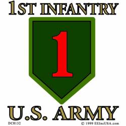 United States Army 1st Infantry Division - Clear Window Decal