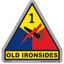 United States Army 1st Armored Division Old Ironsides - Prismatic Sticker