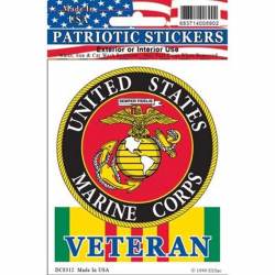 United States Marines Vietnam Veteran - Clear Window Decal
