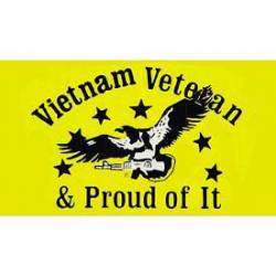 Vietnam Veteran & Proud of It - Clear Window Decal