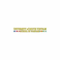 University of South Vietnam School of Warfare - Clear Window Decal