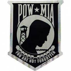 POW MIA You Are Not Forgotten - 12" Prismastic Sticker