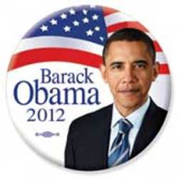 Barack Obama American Flag - Button