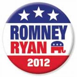 Romney Ryan 2012 Republican Elephant - Button