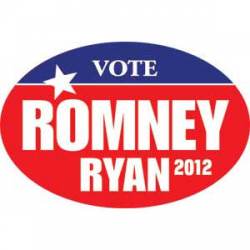 Vote Romney Ryan 2012 - Oval Sticker