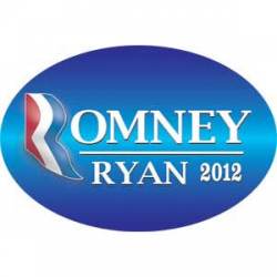 Romney Ryan 2012 - Two Tone Oval Sticker