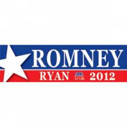 Romney Ryan 2012 Republican Elephant - Bumper Sticker