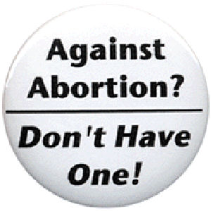 Against Abortion - Button