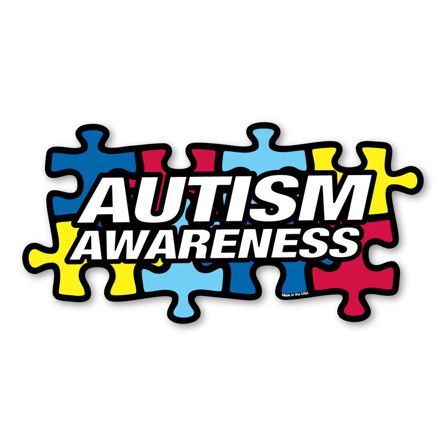Autism Awareness Colored Puzzle Pieces Sticker