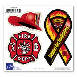 Support Our Firefighters - Set of 3 Sticker Sheet