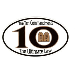 Ten Commandments Sticker