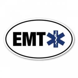 EMT & Star Of Life - Oval Sticker