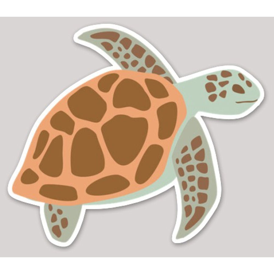 Sea Turtle Oval Sticker