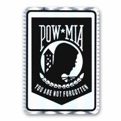 POW/MIA - Rectangle Holographic Sticker