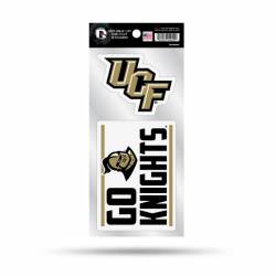 University Of Central Florida Knights Go Knights Slogan - Double Up Die Cut Decal Set