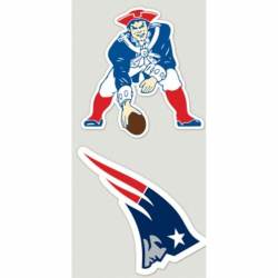 New England Patriots Retro - Double Up Die Cut Decal Set