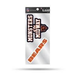 Chicago Bears Monsters Of The Midway Slogan - Double Up Die Cut Decal Set