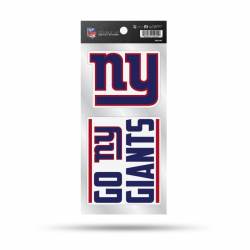 New York Giants Go NY Giants Slogan - Double Up Die Cut Decal Set