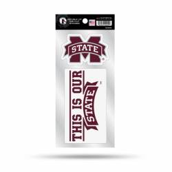 Mississippi State University Bulldogs This Is Our State Slogan - Double Up Die Cut Decal Set