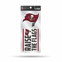 Tampa Bay Buccaneers Raise The Flags Slogan - Double Up Die Cut Decal Set