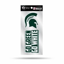 Michigan State University Spartans Go Green Go White Slogan - Double Up Die Cut Decal Set