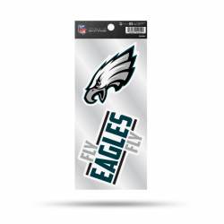 Philadelphia Eagles Fly Eagles Fly Slogan - Double Up Die Cut Decal Set