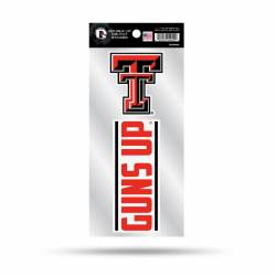 Texas Tech University Red Raiders Guns Up Slogan - Double Up Die Cut Decal Set