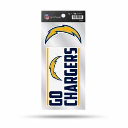 Los Angeles Chargers Go Chargers Slogan - Double Up Die Cut Decal Set