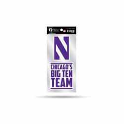 Northwestern University Wildcats Chicago's Big Ten Team Slogan - Double Up Die Cut Decal Set