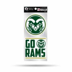 Colorado State University Rams Go Rams Slogan - Double Up Die Cut Decal Set