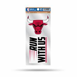 Chicago Bulls Run With Us Slogan - Double Up Die Cut Decal Set
