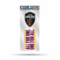 Cleveland Cavaliers All For One One For All Slogan - Double Up Die Cut Decal Set