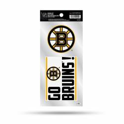 Boston Bruins Go Bruins Slogan - Double Up Die Cut Decal Set