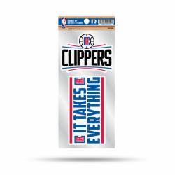 Los Angeles Clippers It Takes Everything Slogan - Double Up Die Cut Decal Set