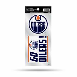 Edmonton Oilers Go Oilers Slogan - Double Up Die Cut Decal Set