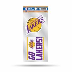 Los Angeles Lakers Go Lakers Slogan - Double Up Die Cut Decal Set