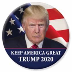 Keep America Great Trump 2020 Portrait - Campaign Button