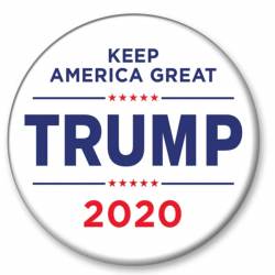 Trump 2020 Keep America Great White - Campaign Button