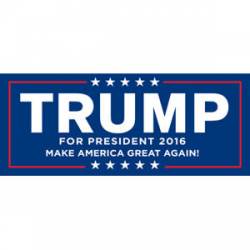 Trump For President 2016 - Rectangle Bumper Sticker