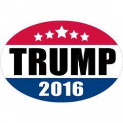 Trump 2016 Red White Blue - Oval Sticker