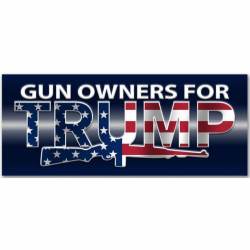 Gun Owners For Trump American Flag - Bumper Sticker