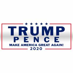 Trump Pence White 2020 - Bumper Sticker